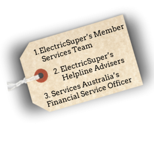 ElectricSuper's Member Services Team, ElectricSuper's Helpline Advisers, Services Australia's Financial Services Officer